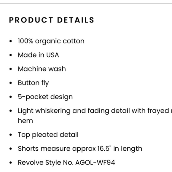 AGolde Fold Waistband Shorts Size 30 NWT - Picture 5 of 12